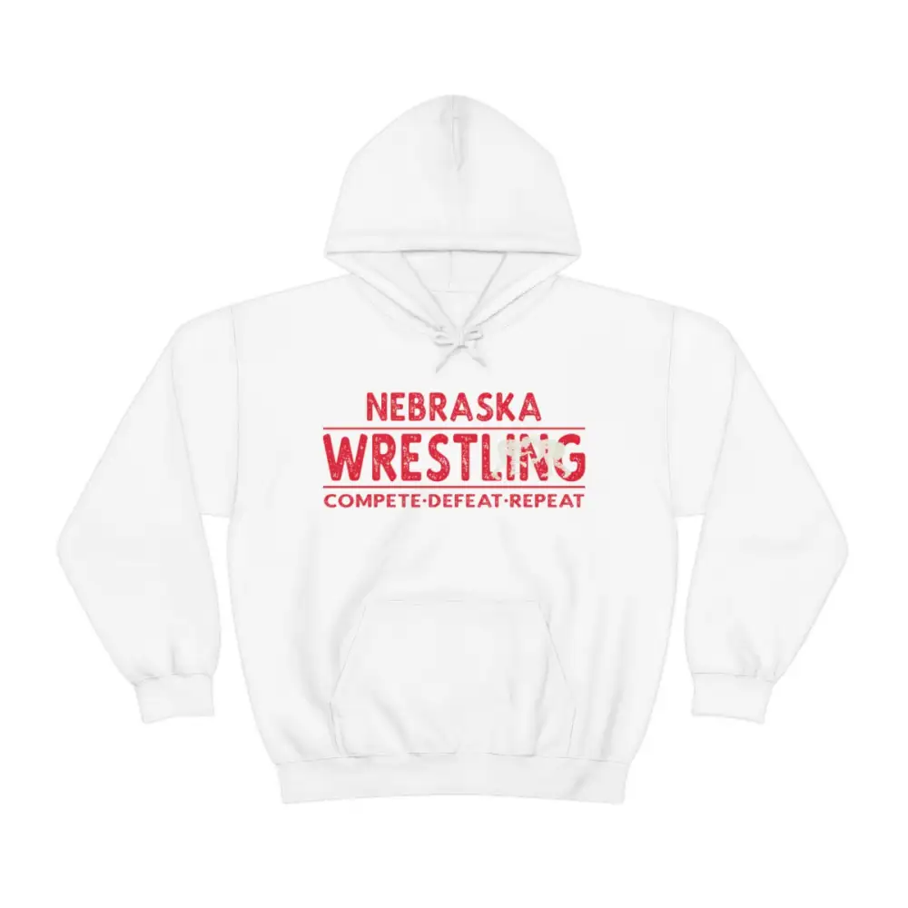Relaxed Motivational Text Wrestling Graphic Pullover Hoodie