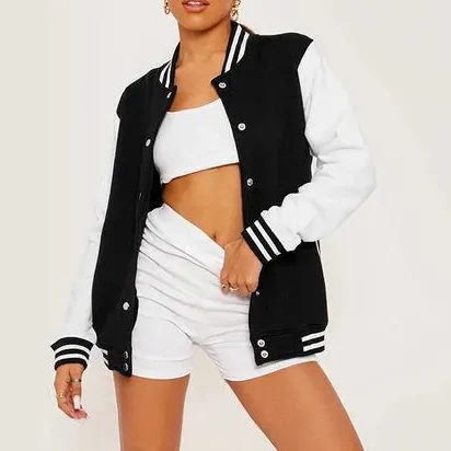 Oversized Baseball Style Jacket