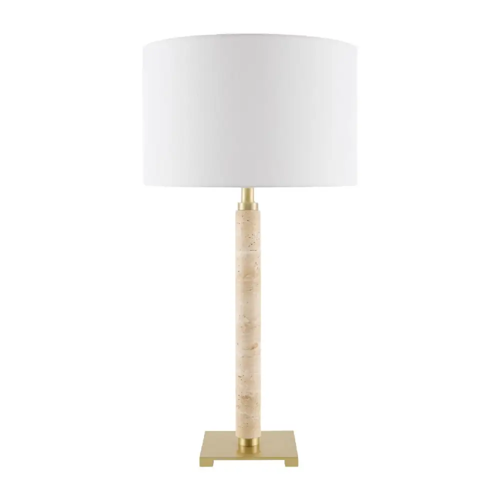 Linen Shade Modern Metal Iron Linen Table Lamp