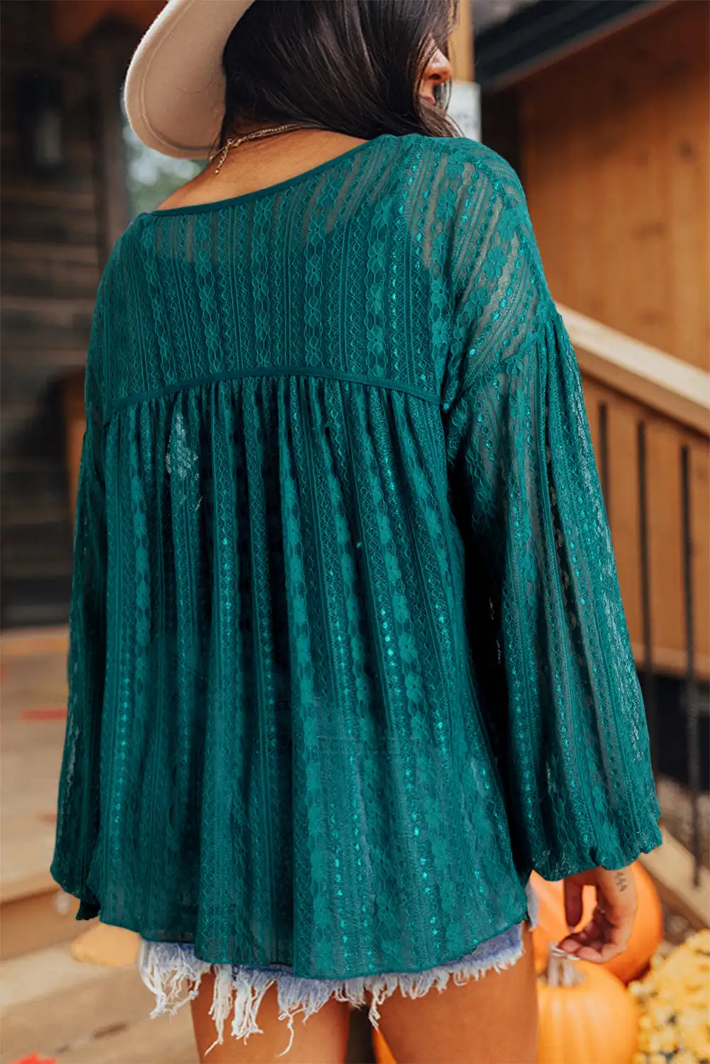 Lace Trim Blouse