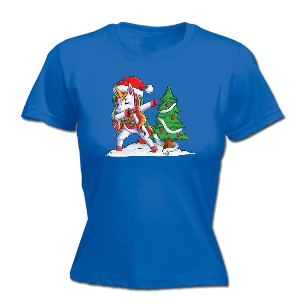 Unicorn Dab Graphic Fitted Tee