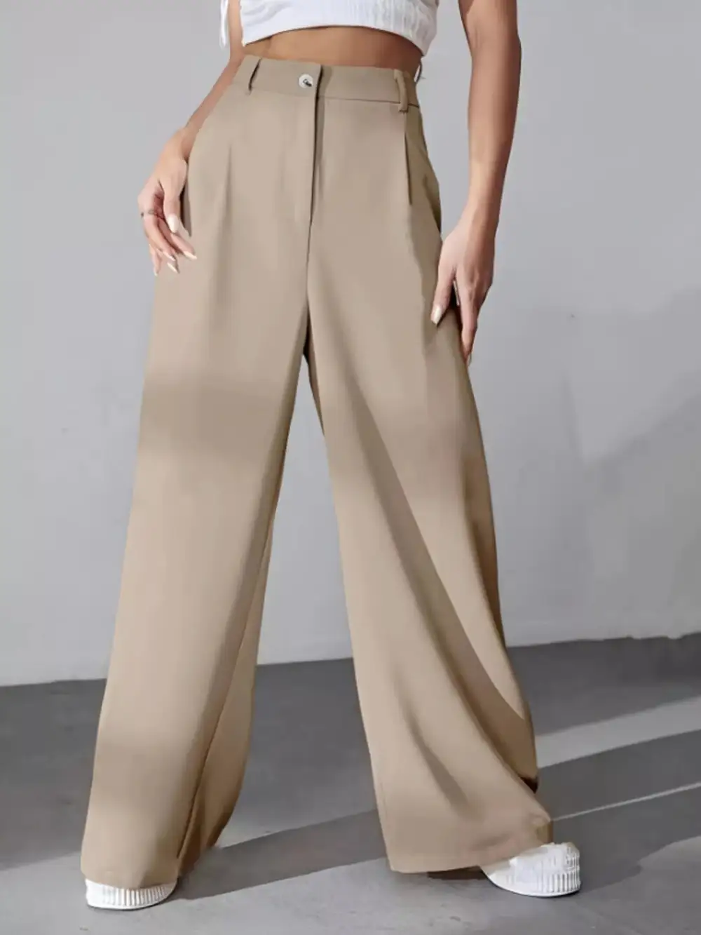 Wide Leg Pleated Everyday Versatile Pants
