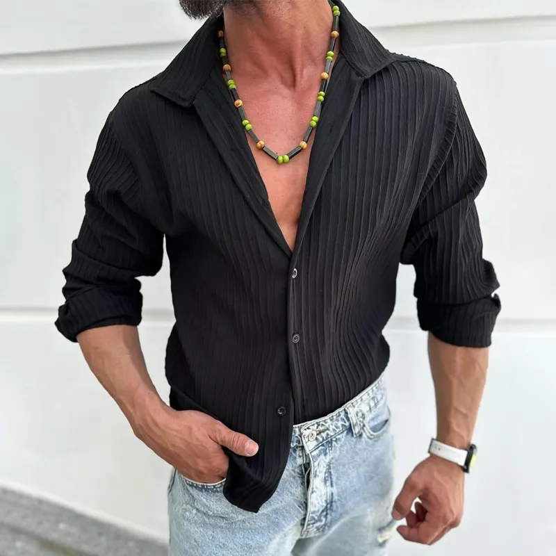 Striped Button Relaxed Shirt