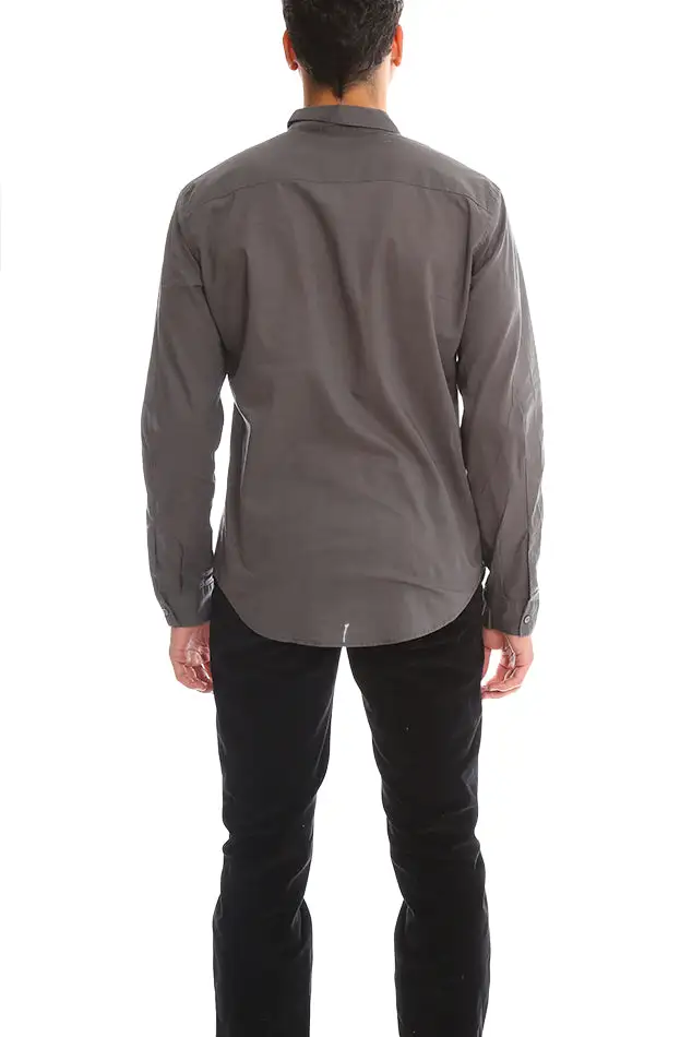 Layered Button Down Cotton Shirt