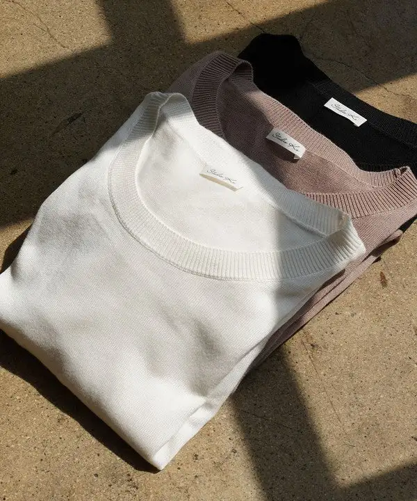 Bamboo Sweater Crew Neck Top Sweatshirt