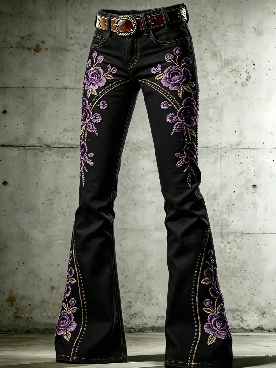 Women's Floral Casual Long Pants
