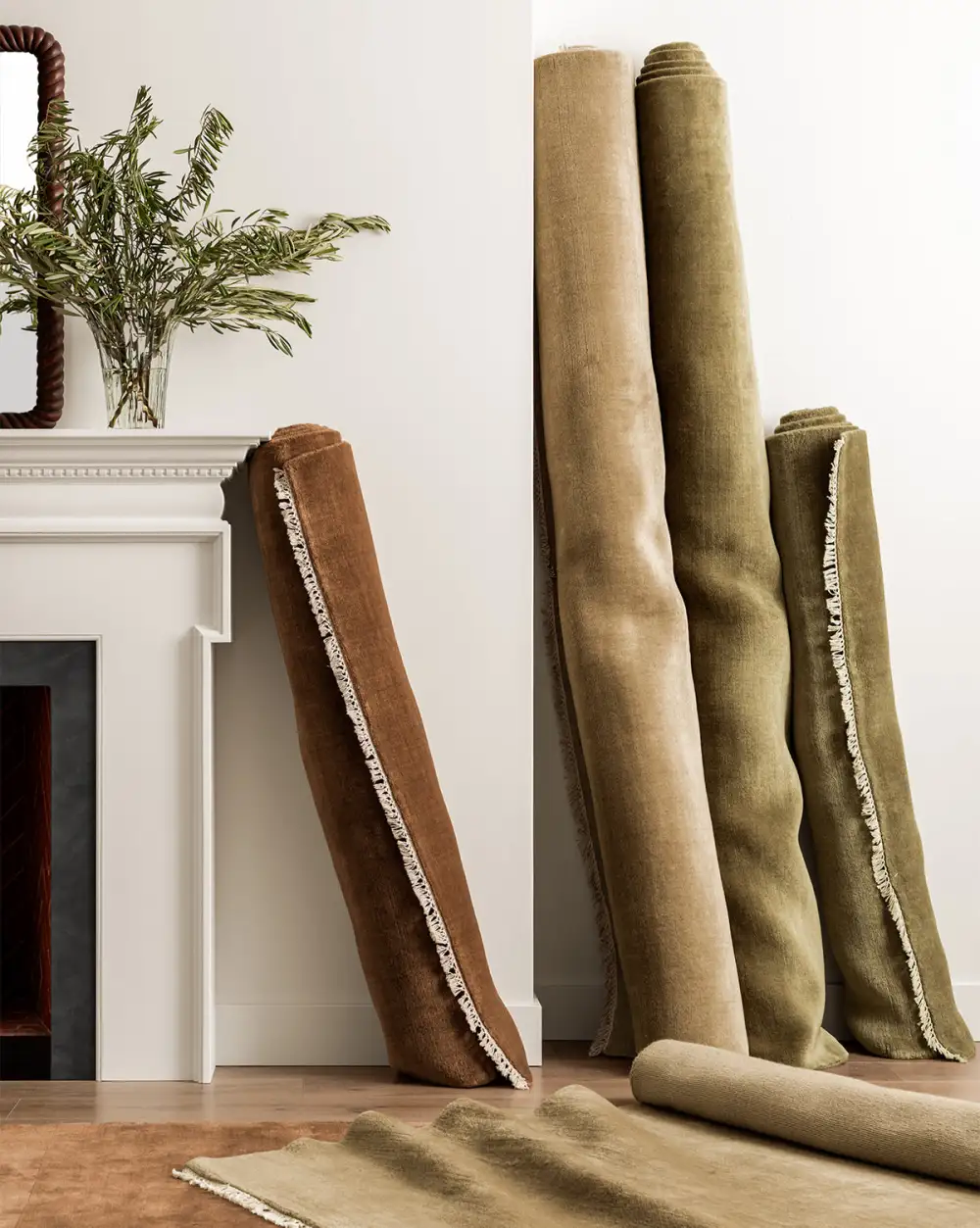 Plush-Pile Hand-Loomed Wool Area Rug