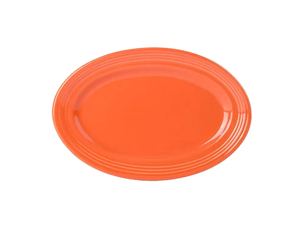 Concentric Pattern Oval Platter