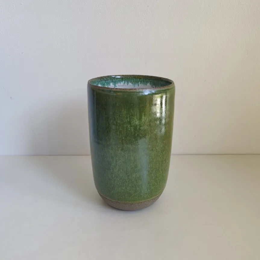 Hand Glazed Stoneware Flower Vase