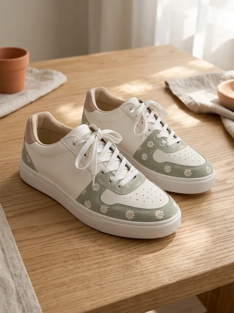 Women's Daisy Floral Everyday Skate Shoes