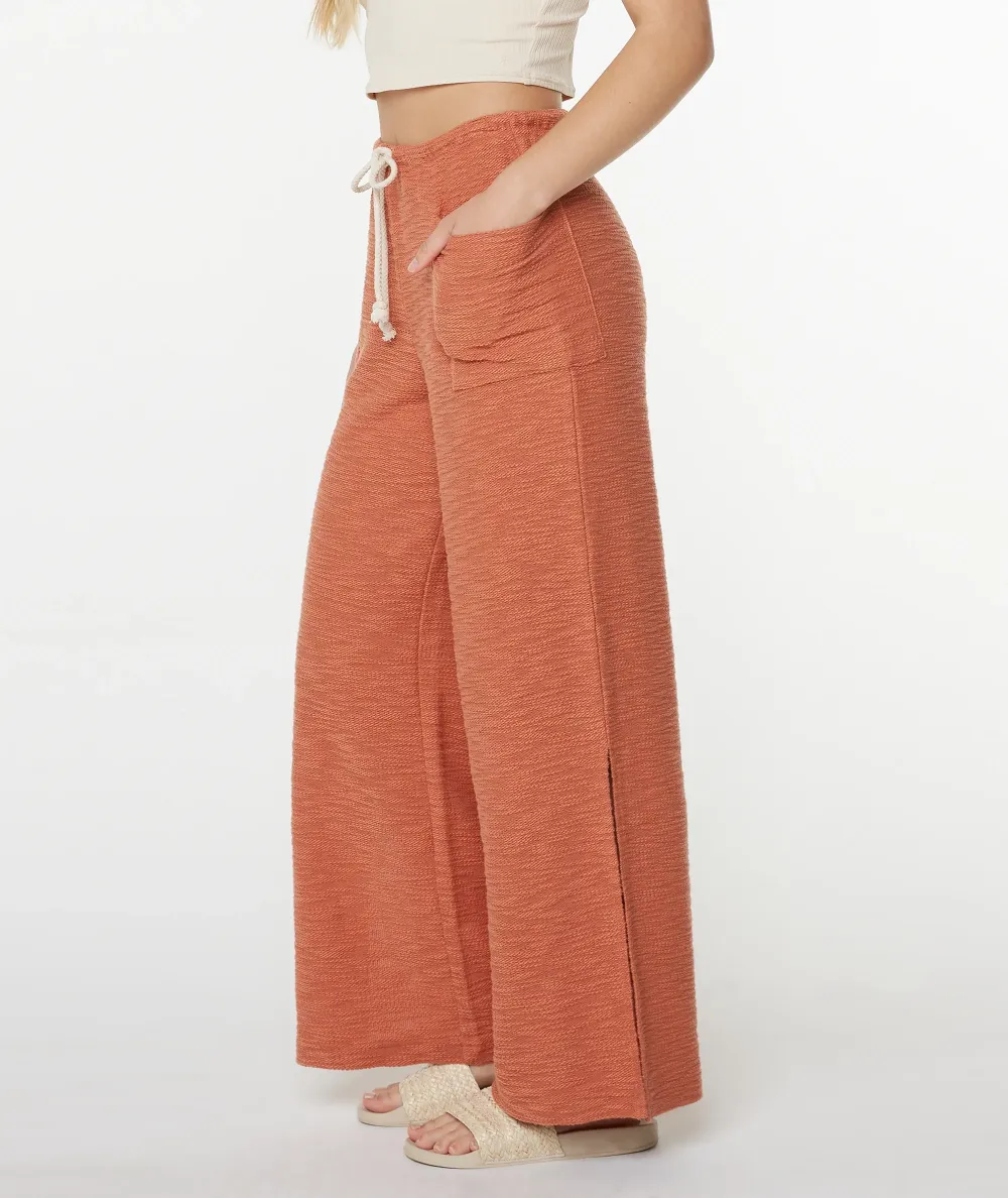 High-Waisted, Fine-Textured Women's Wide-Leg Pants