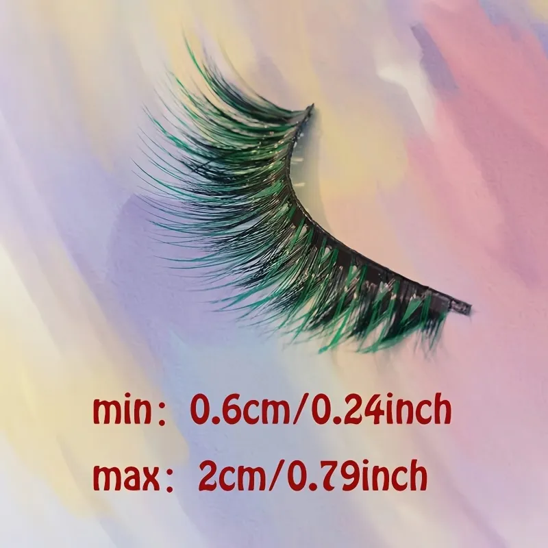 Wispy Green Party Lashes