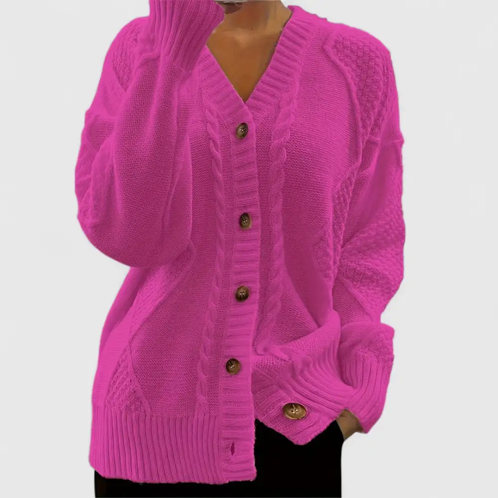 V-Neck Relaxed Cardigan