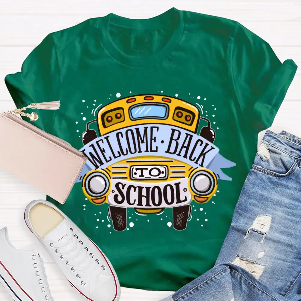 Welcome Back To School Yellow Car T-Shirt