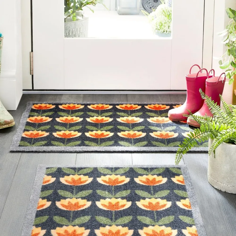 Retro Floral Door Mat