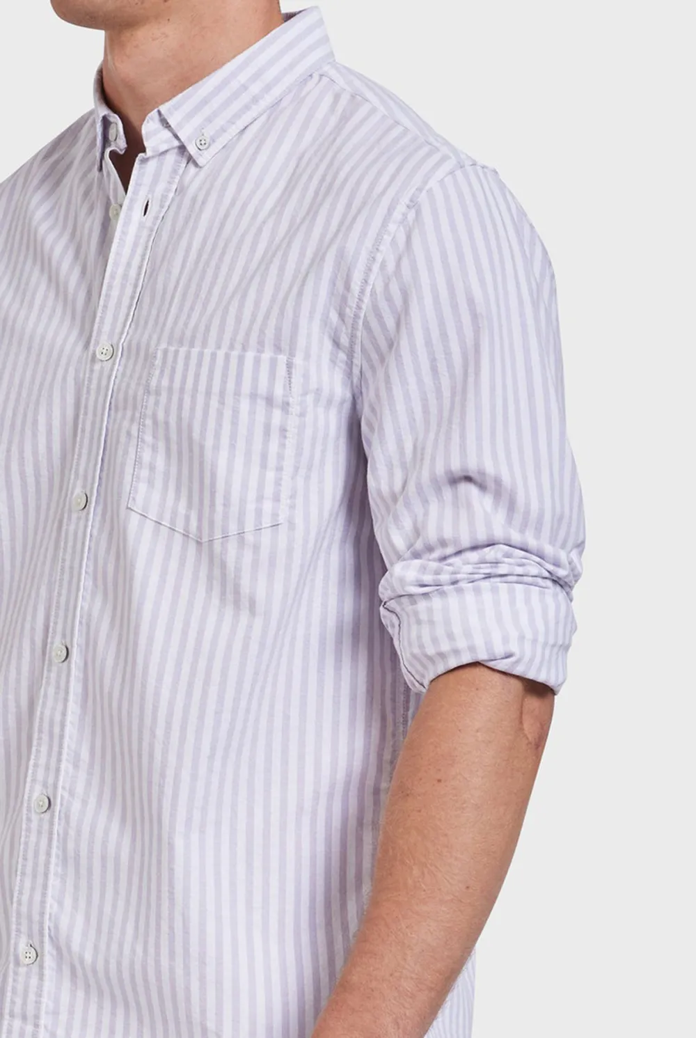 Vintage Oxford Shirt-Lavender stripe