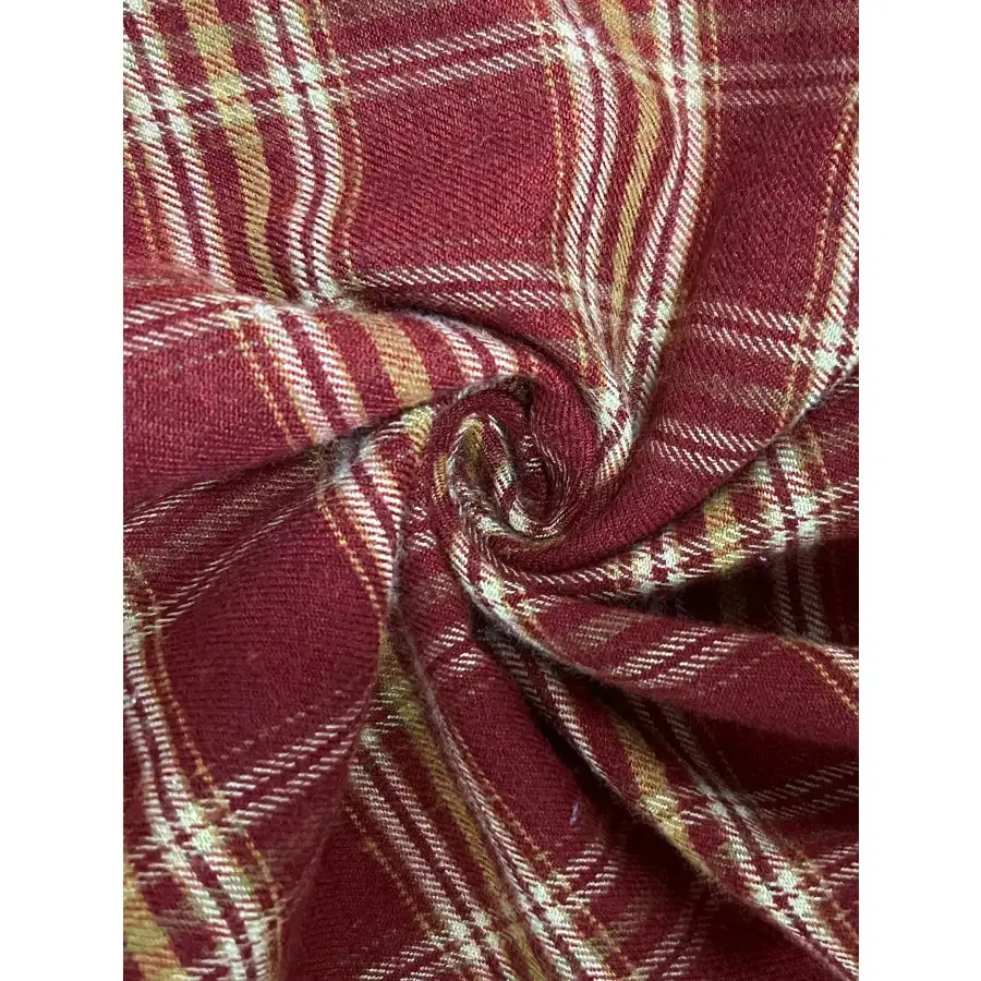 Classic Plaid Drawstring Wide Leg Pants