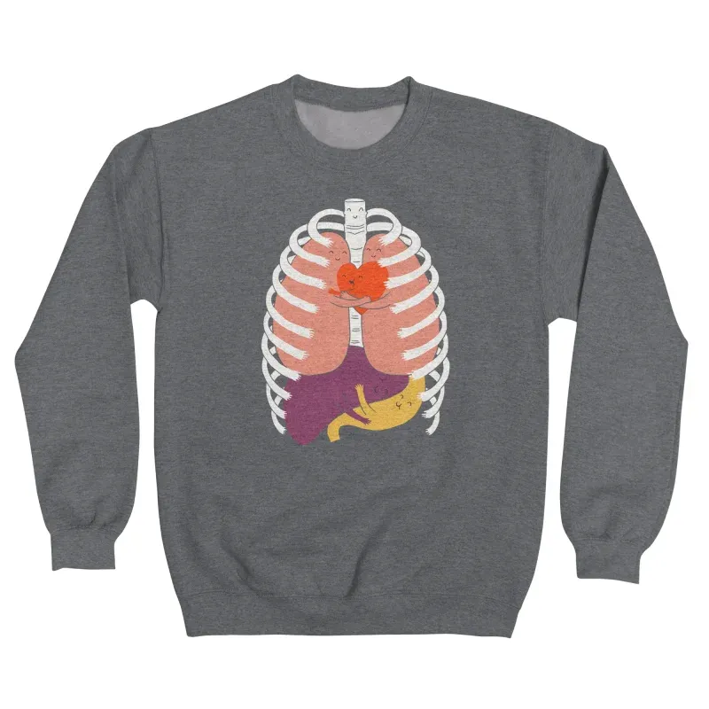 Cute Hugging Organs Design Sweatshirt