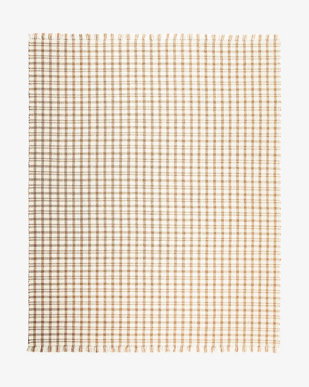 Plaid Handwoven Polyester Indoor-Outdoor Area Rug