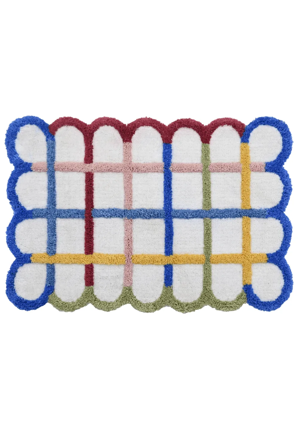 Striped Cotton Bathroom Mat