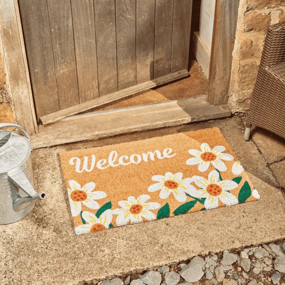 Coir Welcome Daisy Coir Door Mat