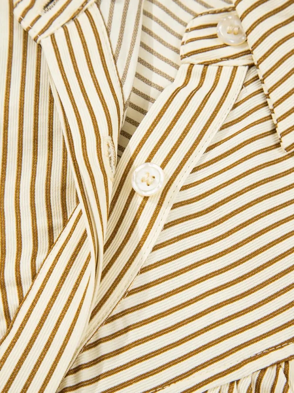 Striped Long Sleeve Collared Mini Dress