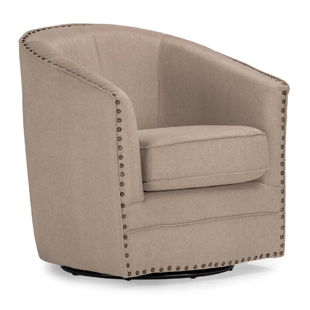Studded Swivel Tub Chair