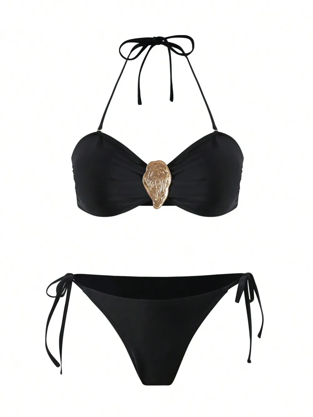 Chloe Printed Lace-Up Bikini Set