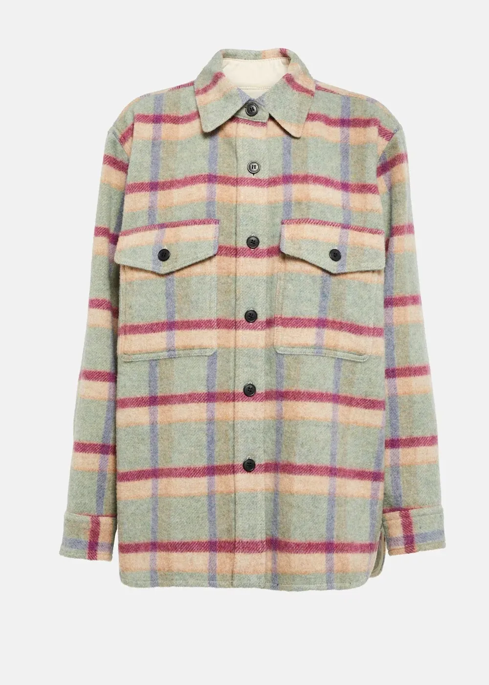 Striped Print Lapel Neck Coat