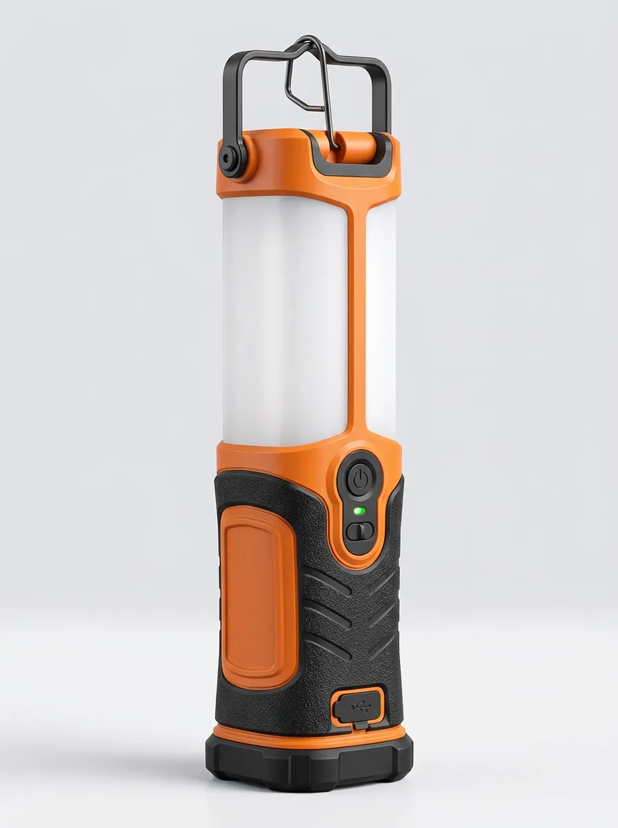 Camping Orange Black Portable LED Lantern