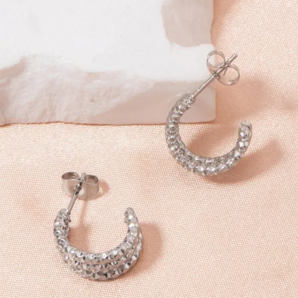 Layered Titanium Steel Vintage Earrings