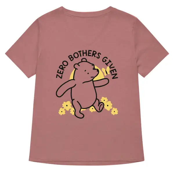 Bother Print V Neck Tee