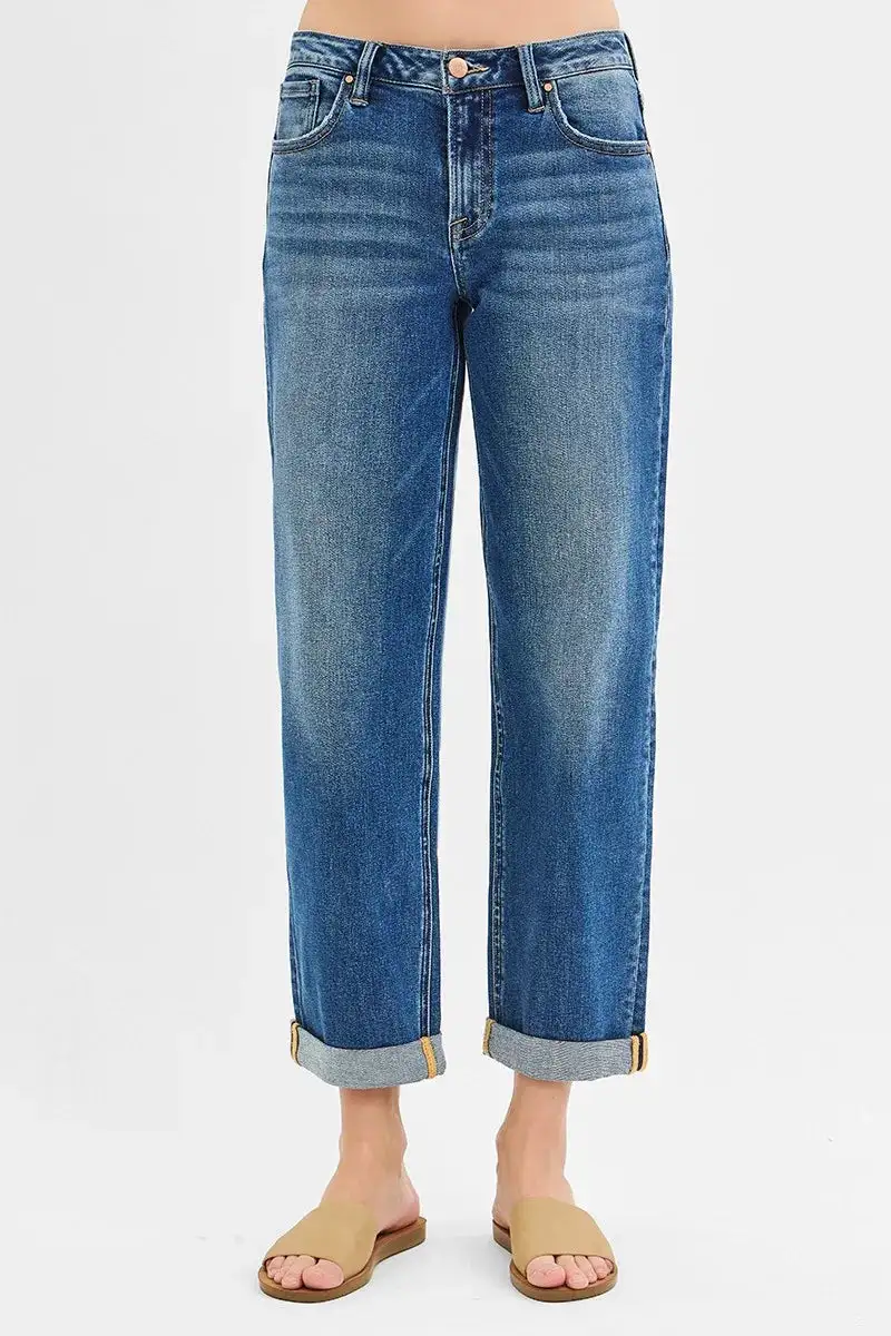 Smooth Mid Rise Denim Jeans