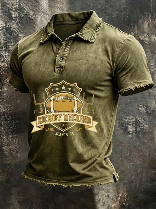 Football Kickoff Weekend Season Graphic Polo Shirt