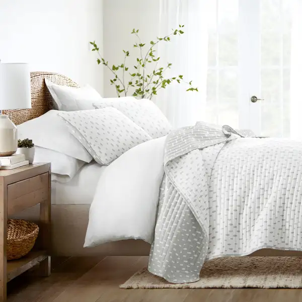Painted Dots Reversible Quilted Coverlet Set