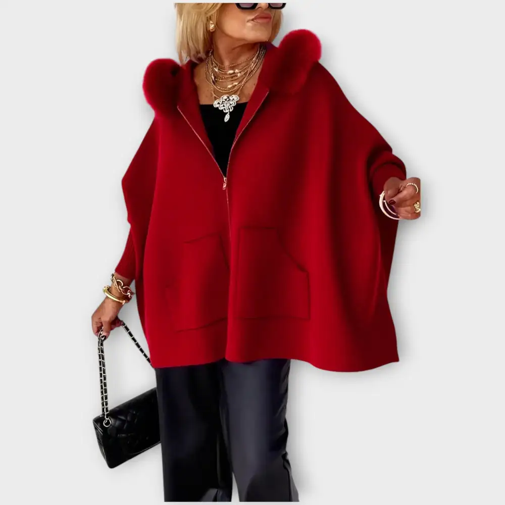 Faux Fur Hooded Coat