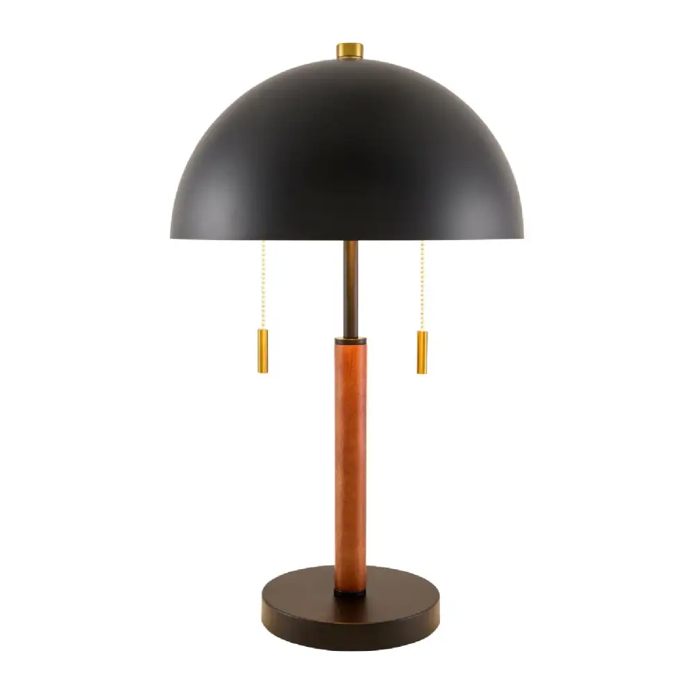 Dome Shade Painted Metal Iron Table Lamp
