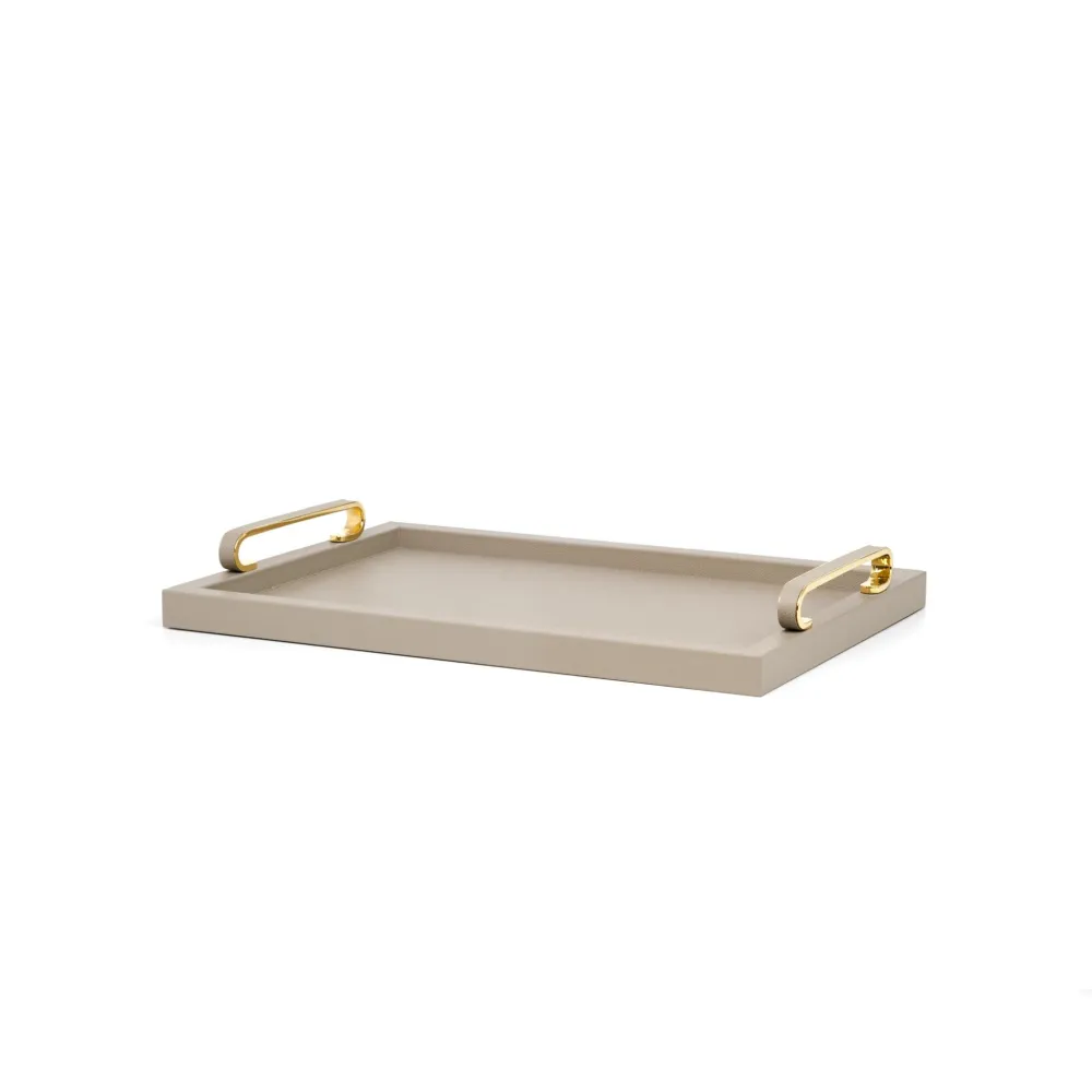 Leather Covered Wooden Tray