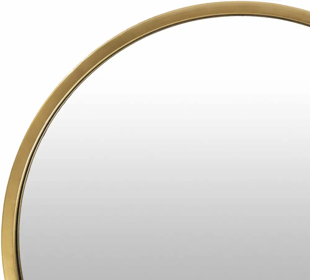 Contemporary Round Iron Frame Mirror