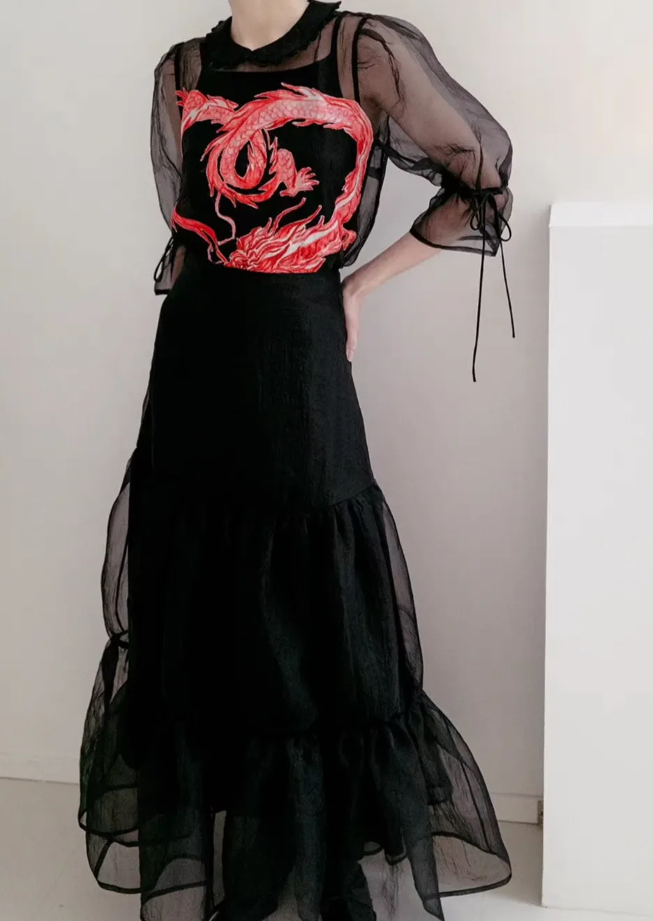 Chic Street Maxi Polyester Skirt
