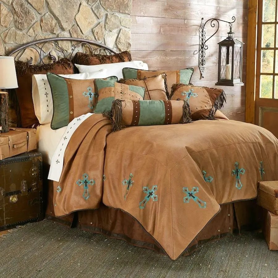 Embroidered Geometric Bedding Set