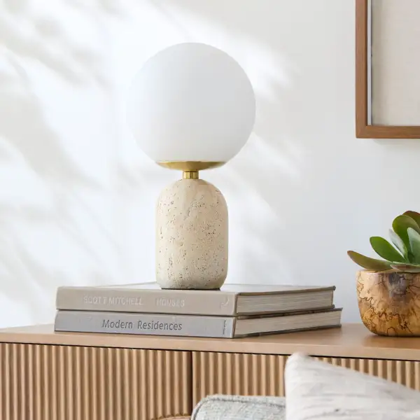 Glass Globe Table Lamp