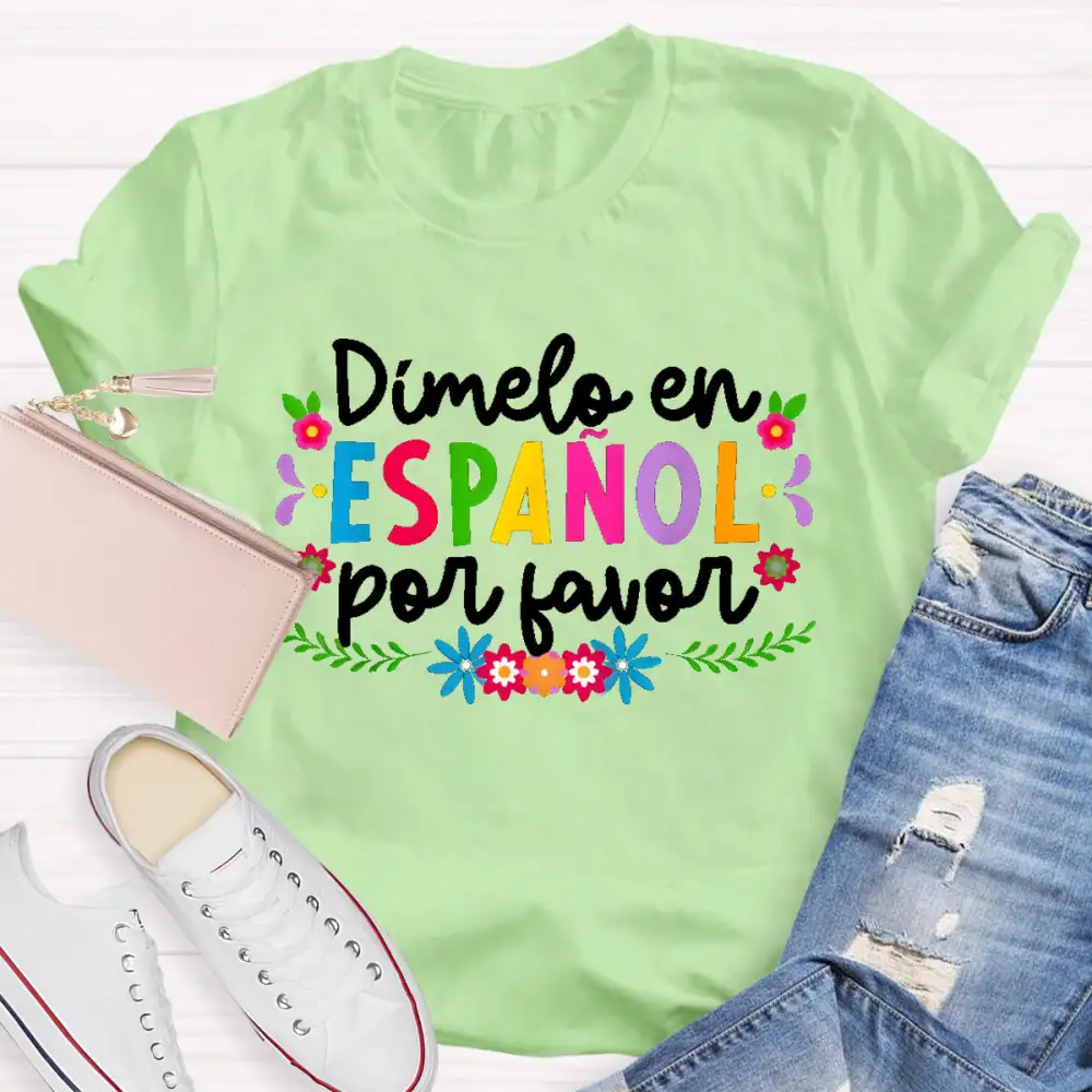 Favor Colorful Flowers Teacher T-Shirt