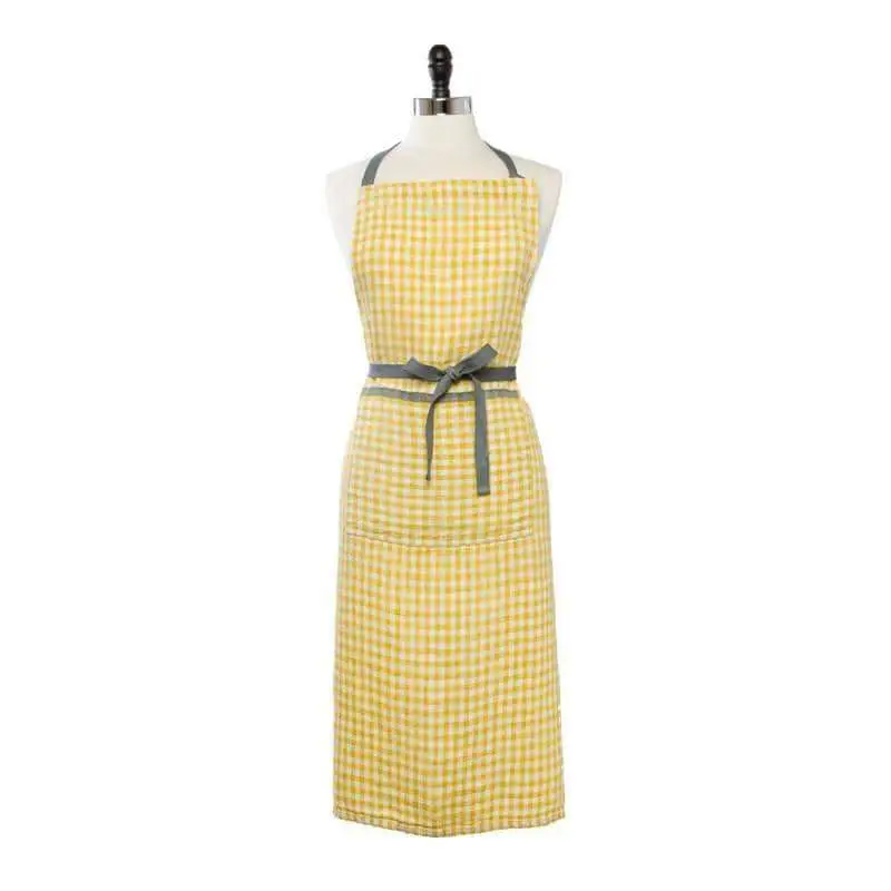 Patterned Two-Tone Gingham Apron