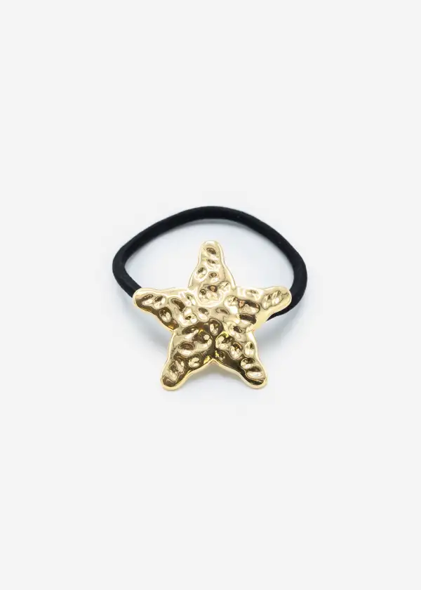 Gold Star Hair Tie