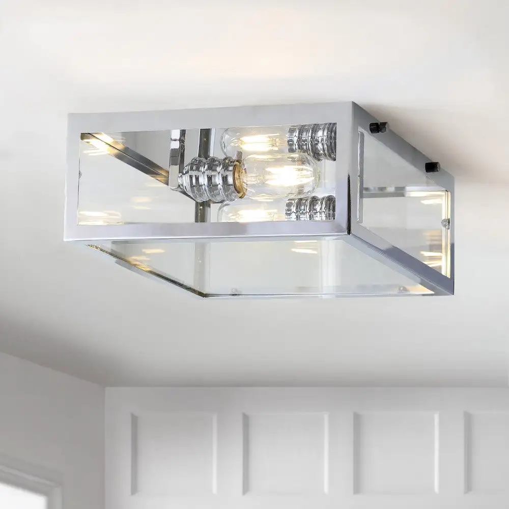 Accent Metal Glass LED Flush Mount