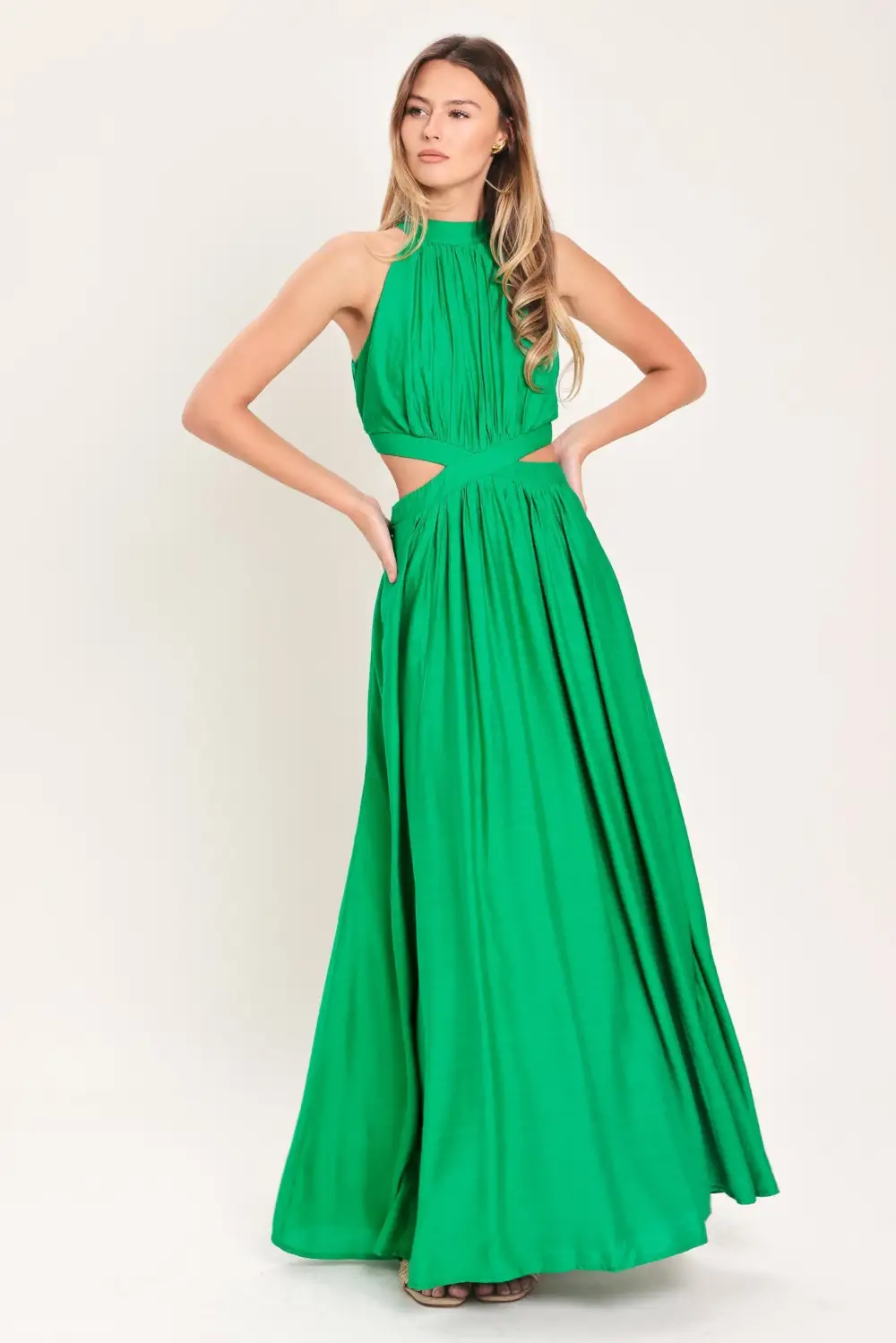 Halter Cotton Maxi Dress