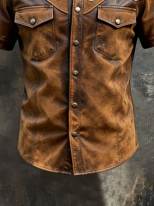 Men's Retro Pocket Short-Sleeve Shirt