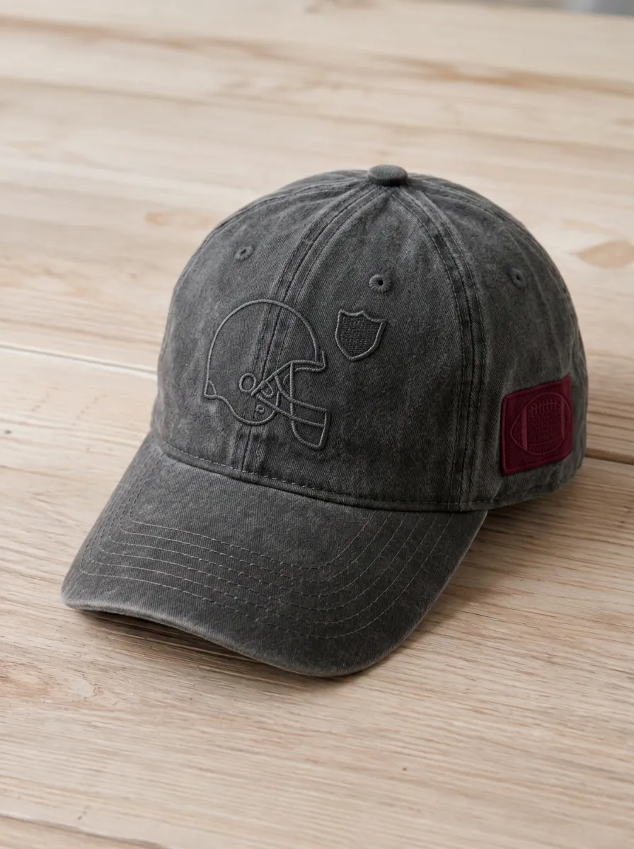 Unisex Football Fan Helmet Shield Embroidered Baseball Cap