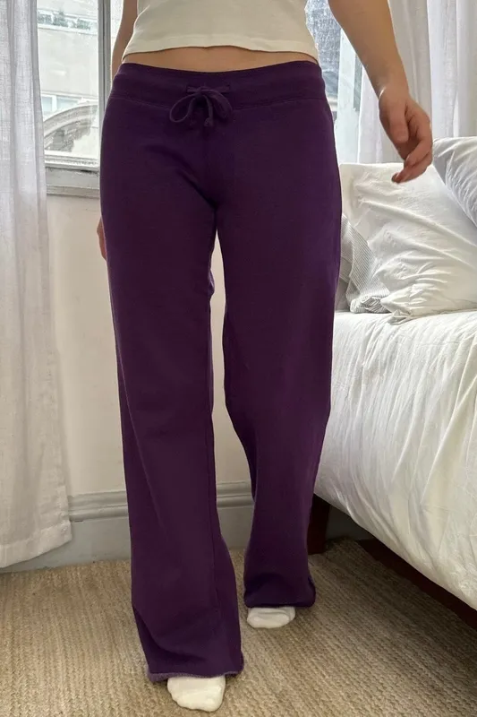 Deep Purple Drawstring Sweatpants